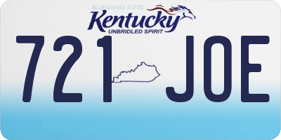 KY license plate 721JOE