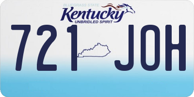 KY license plate 721JOH