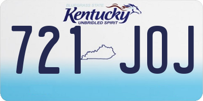 KY license plate 721JOJ