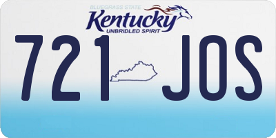 KY license plate 721JOS