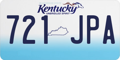 KY license plate 721JPA