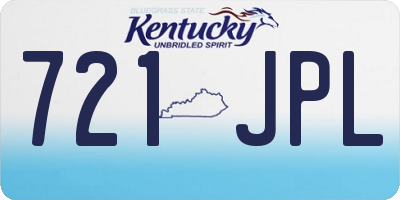 KY license plate 721JPL