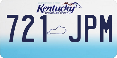 KY license plate 721JPM