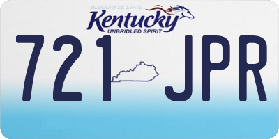 KY license plate 721JPR