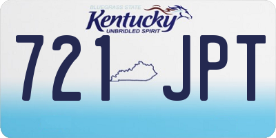 KY license plate 721JPT