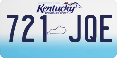 KY license plate 721JQE