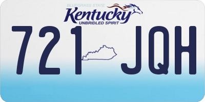KY license plate 721JQH