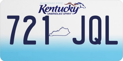 KY license plate 721JQL