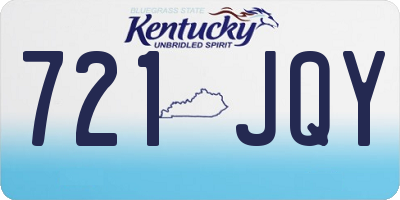 KY license plate 721JQY