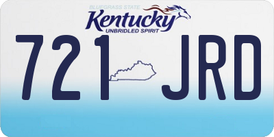 KY license plate 721JRD