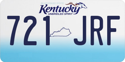 KY license plate 721JRF