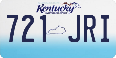 KY license plate 721JRI