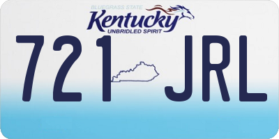 KY license plate 721JRL