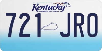 KY license plate 721JRO