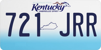 KY license plate 721JRR