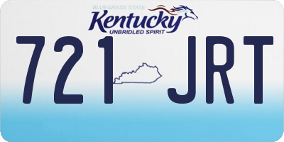 KY license plate 721JRT