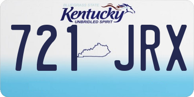 KY license plate 721JRX