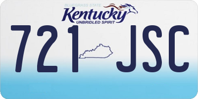 KY license plate 721JSC