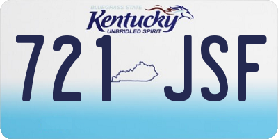 KY license plate 721JSF