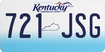 KY license plate 721JSG