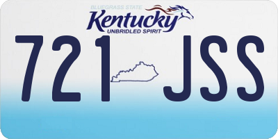 KY license plate 721JSS