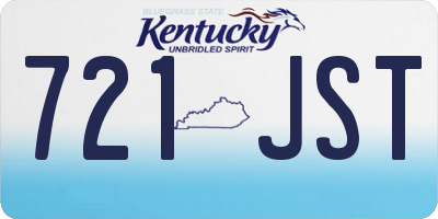 KY license plate 721JST