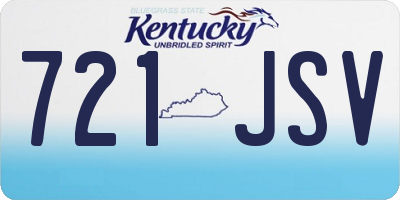 KY license plate 721JSV