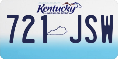 KY license plate 721JSW