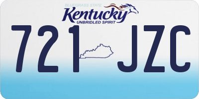 KY license plate 721JZC