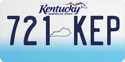 KY license plate 721KEP