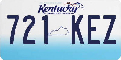 KY license plate 721KEZ