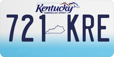 KY license plate 721KRE