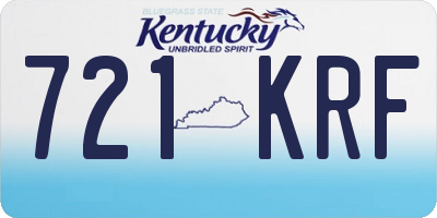 KY license plate 721KRF