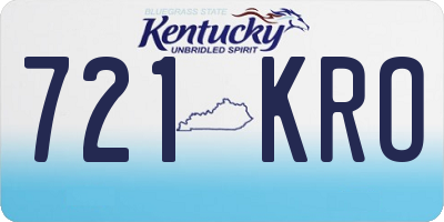 KY license plate 721KRO