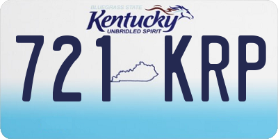 KY license plate 721KRP
