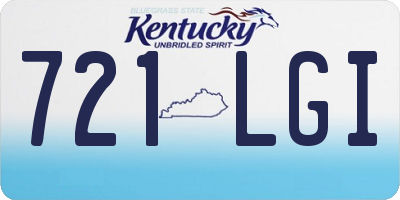 KY license plate 721LGI
