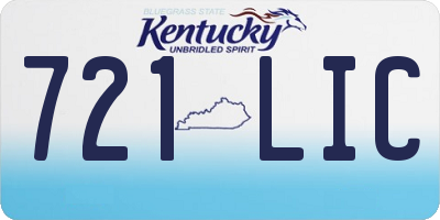 KY license plate 721LIC