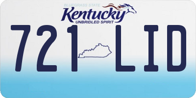 KY license plate 721LID