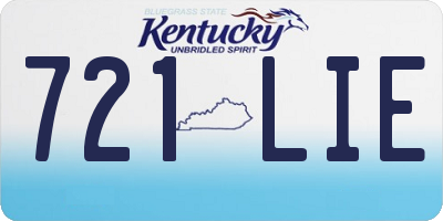 KY license plate 721LIE
