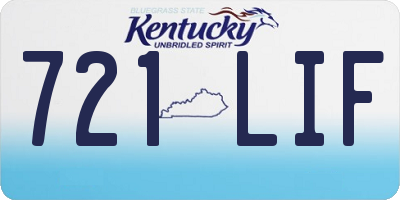 KY license plate 721LIF
