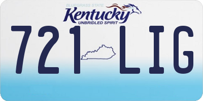 KY license plate 721LIG