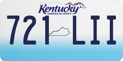 KY license plate 721LII