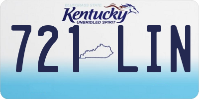 KY license plate 721LIN