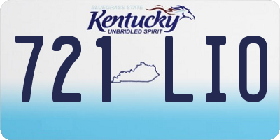 KY license plate 721LIO