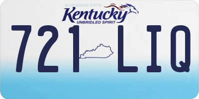 KY license plate 721LIQ