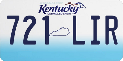 KY license plate 721LIR