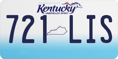 KY license plate 721LIS