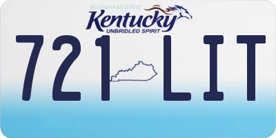 KY license plate 721LIT