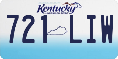 KY license plate 721LIW
