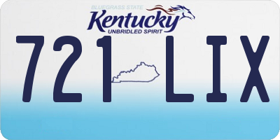 KY license plate 721LIX